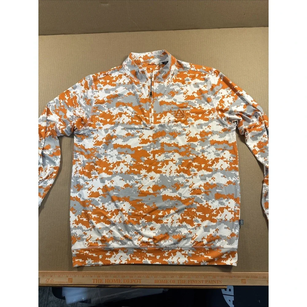 Auburn Oaks Digital Camo 1/4 Zip Auburn University, Size Medium